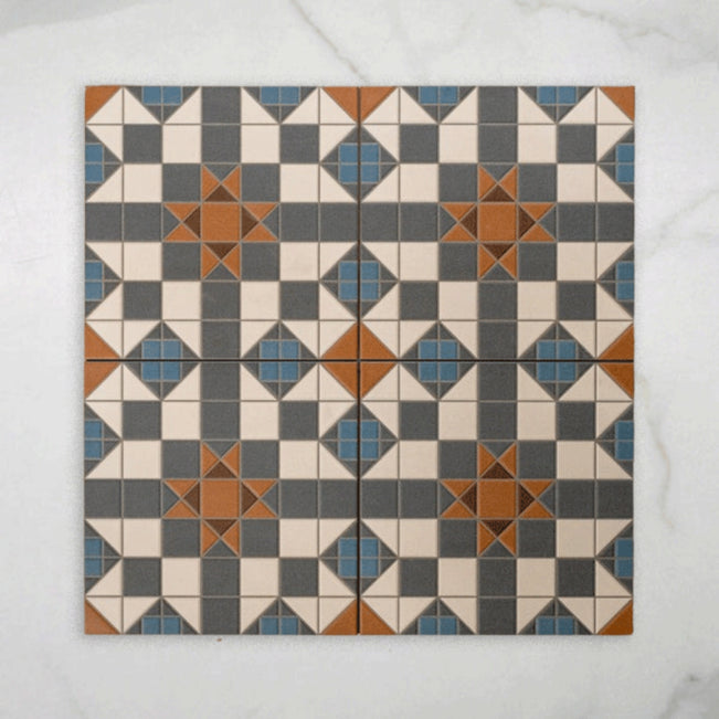 Pattern Alicante Heathcote Matt Cushioned Edge Porcelain Tile 316x316mm 3FEDCAM - The Blue Space