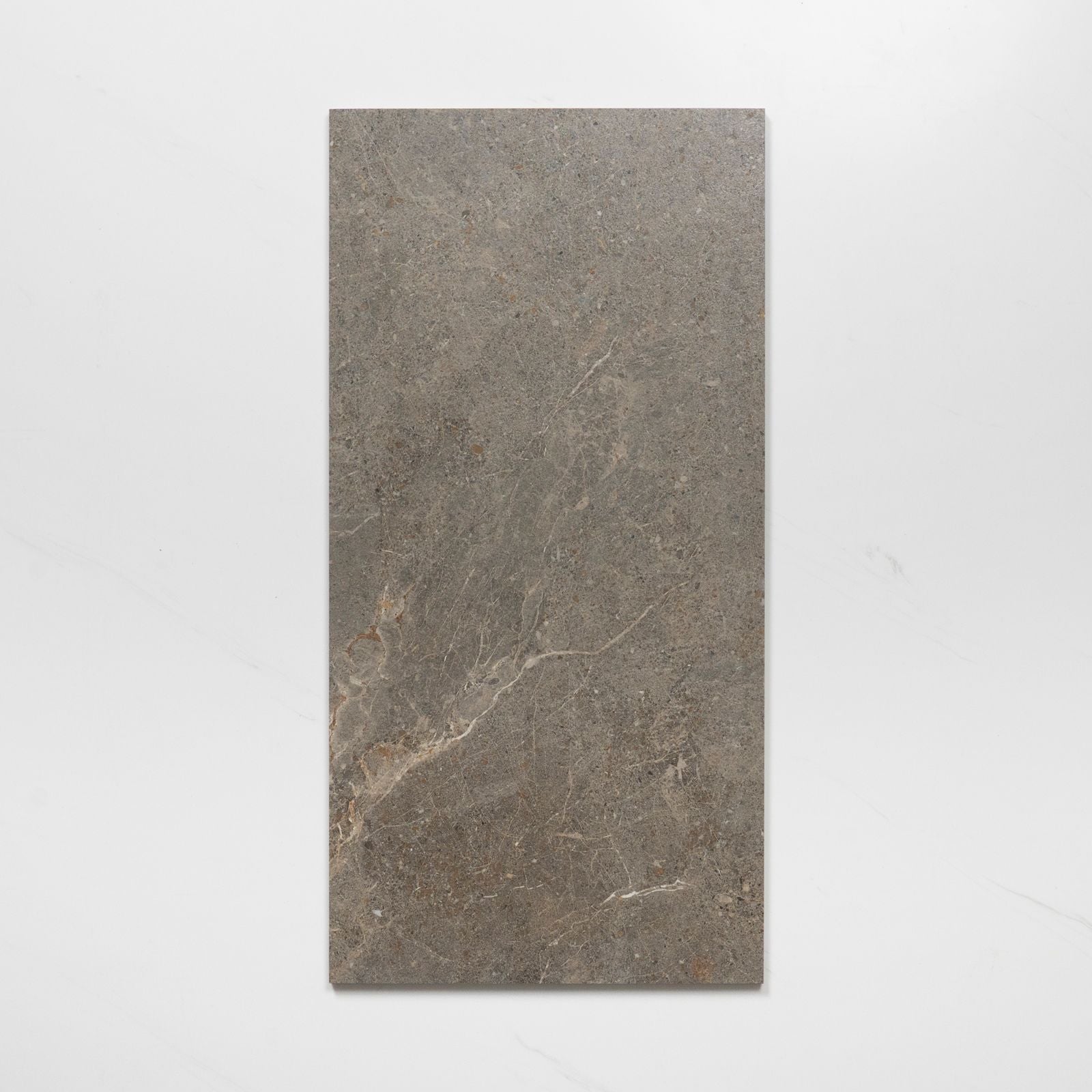 Single No Hand Auralis Grey Brown Honed Porcelain Tile 600 x 1200mm 612ARDASH - The Blue Space