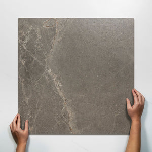 Auralis Grey Brown Honed Porcelain Tile 600 x 600mm