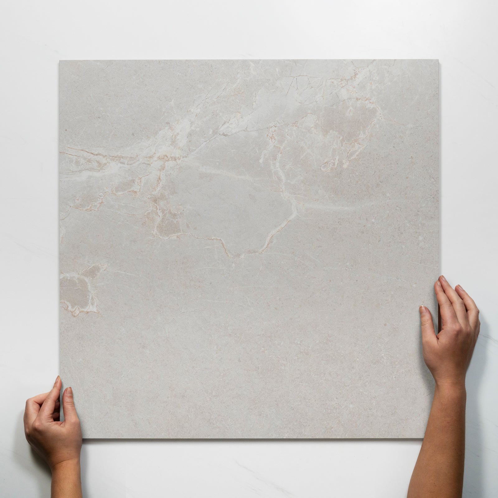 Single With Hand Auralis Off White P5 External Porcelain Tile 600 x 600mm 6ARDSVX - The Blue Space