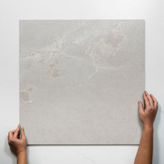 Single With Hand Auralis Off White P5 External Porcelain Tile 600 x 600mm 6ARDSVX - The Blue Space