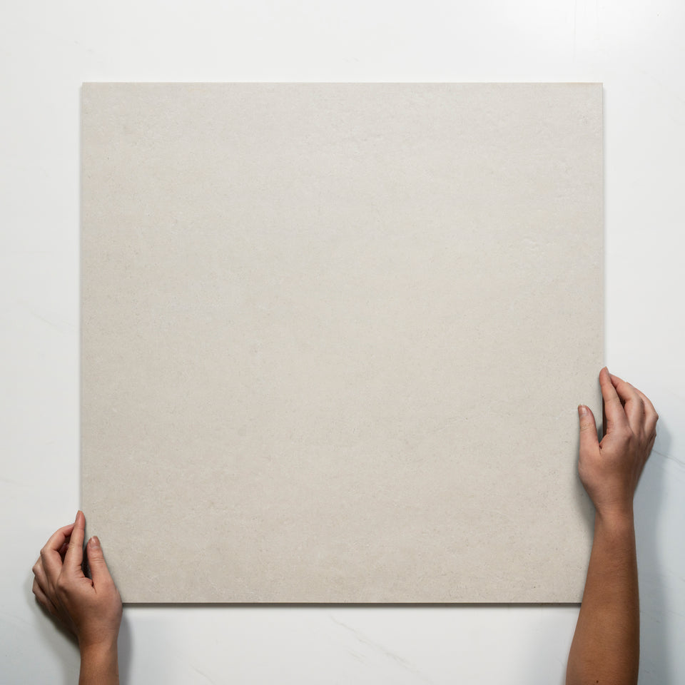 Avedon White Limestone Look Porcelain Outdoor Tile P5 600×600mm