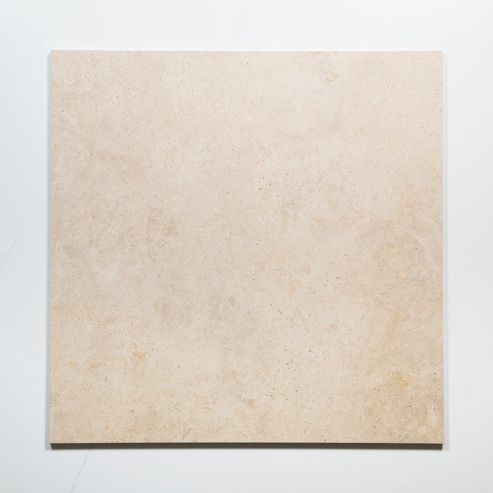 No Hand Avorio Cream Travertine Look Matte Porcelain Tile 600 x 600mm CLAIVTG2 - The Blue Space