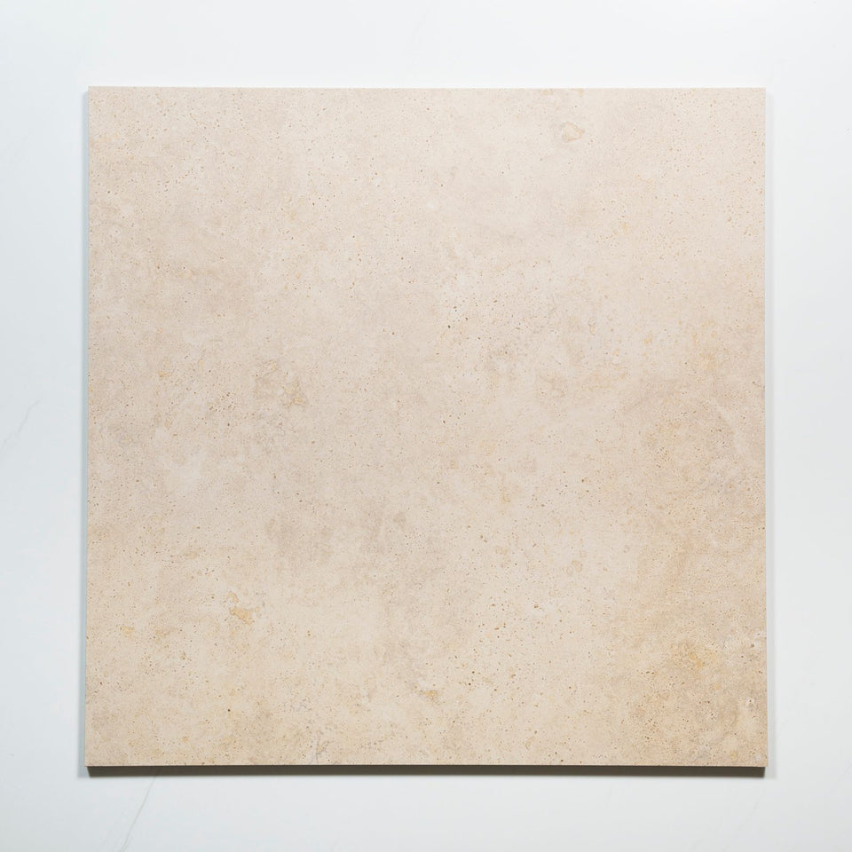 Avorio Cream Travertine Look Matte Porcelain Tile 600 x 600mm