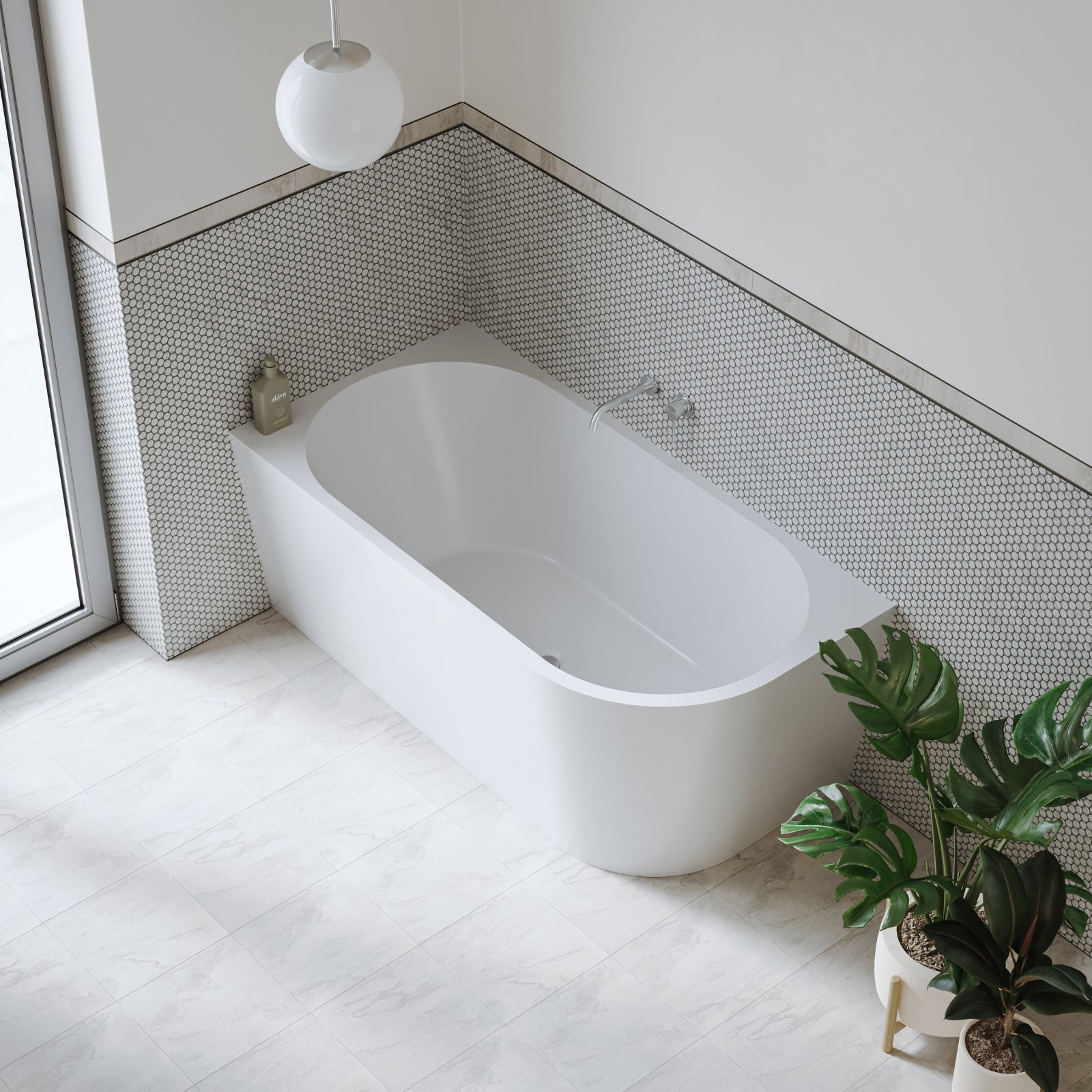 Lifestyle 3 Bao Bon 1700mm Back to Corner Bath - Left Hand Corner BAO500317L - The Blue Space