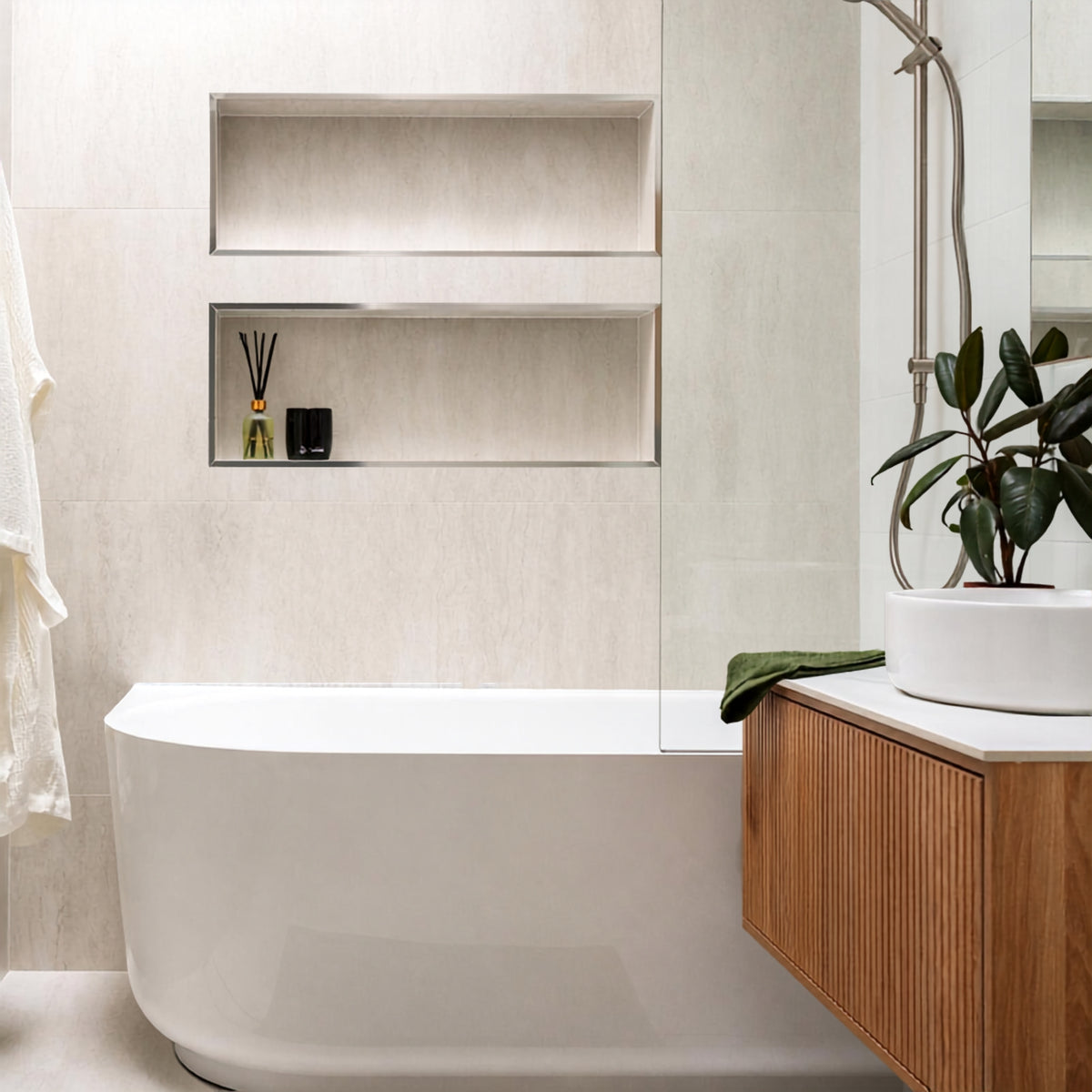 Bao Elegant 1500mm Back to Corner Bath BAO200215L - The Blue Space