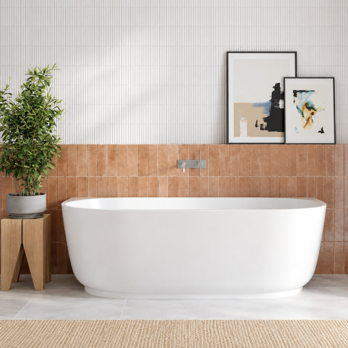 Bao Elegant 1500mm Back to Wall Bath BAO200115 - The Blue Space