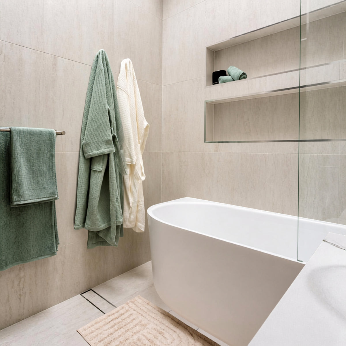 New Lifestyle Bao Elegant 1700mm Back to Corner Bath - Matte White BAO200217RM - The Blue Space