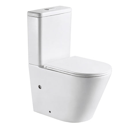 Bao Elegant Raised Height Rimless Back to Wall Toilet Suite