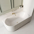Lifestyle 2 Bao Fluted 1700mm Back to Corner Bath - Matte White - Right Hand Corner BAO100217R - The Blue Space