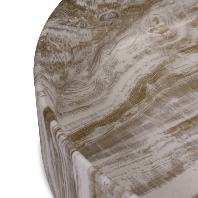 Bao Round 400mm Above Counter Basin Ochre Veins  | The Blue Space