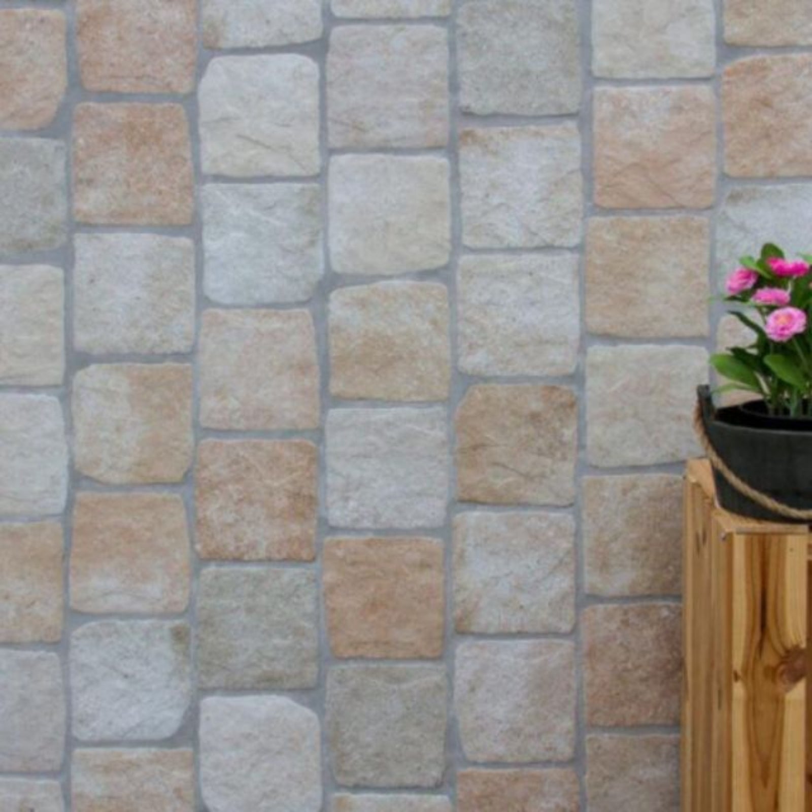 Lifestyle Beige Settlers Cobble Stone 150 x 150mm Porcelain 15COUBEM - The Blue Space