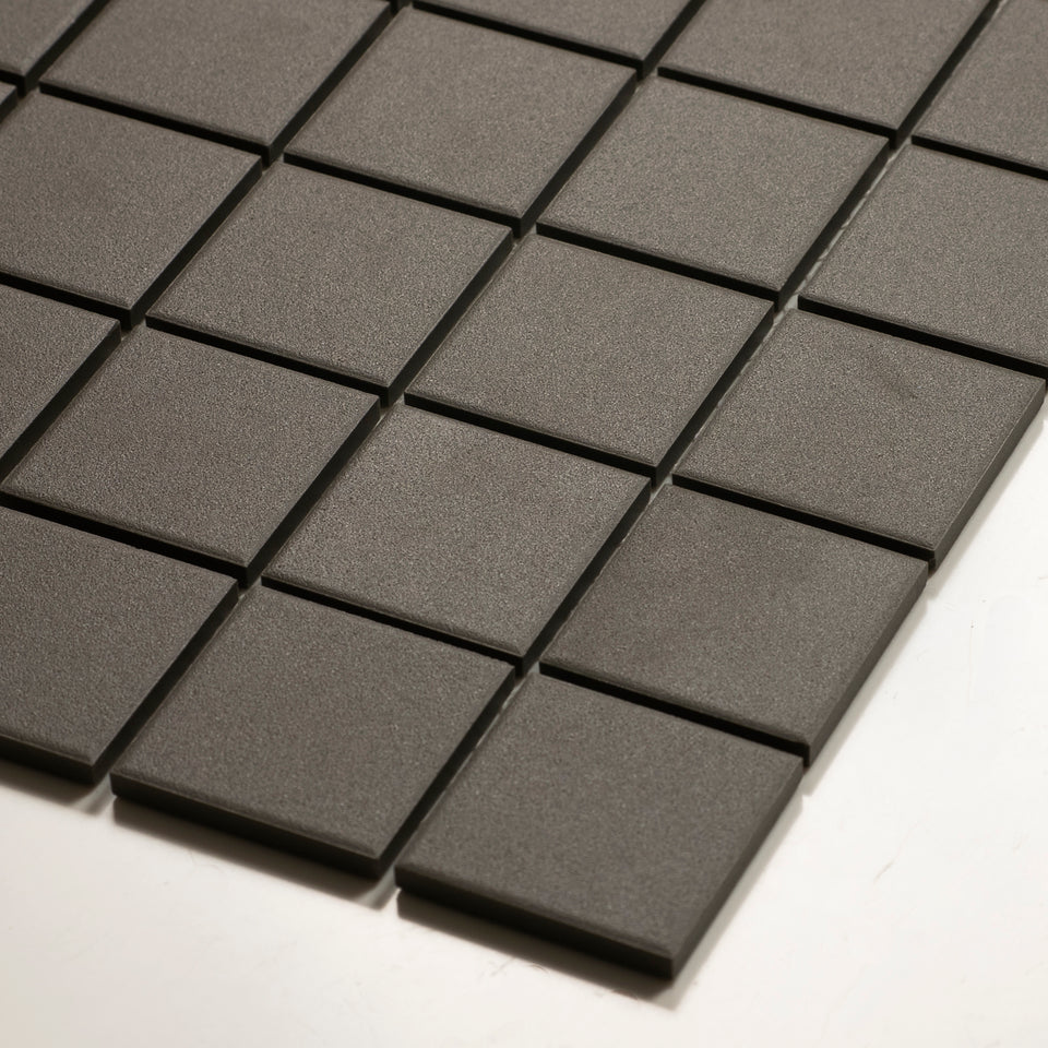 Briq Graphite Unglazed Porcelain Mosaic Tile 48×48mm