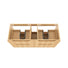 Byron Fluted Woodland Oak Wall Hung Cabinet Only 1200mm Double Bowl All Drawers BYW1200L-D - The Blue Space