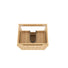 Byron Fluted Woodland Oak Wall Hung Cabinet Only 600mm Centre Bowl BYW600L - The Blue Space