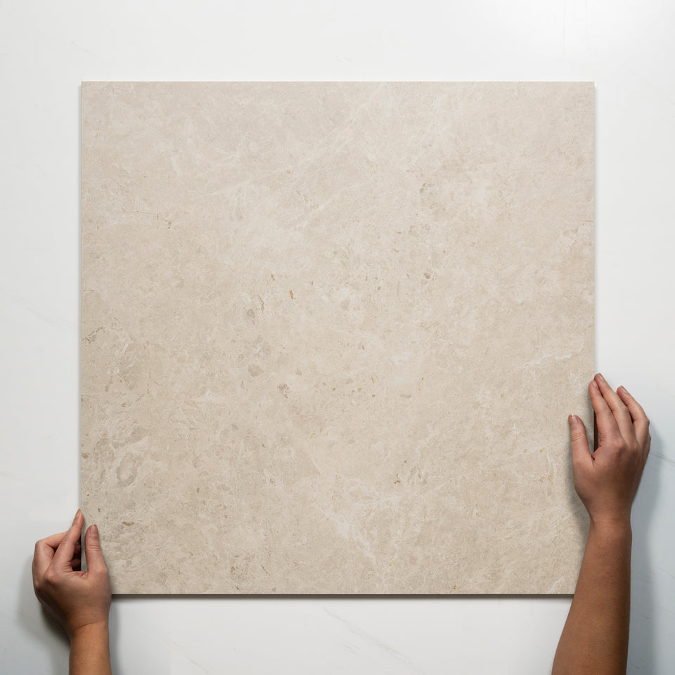 Cairnwell White Stone Look Porcelain Outdoor Tile P5 600×600mm