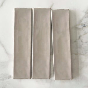 Caramel Rylee Subway Tile Textured Gloss 75 x 300 x 9mm Italian Ceramic