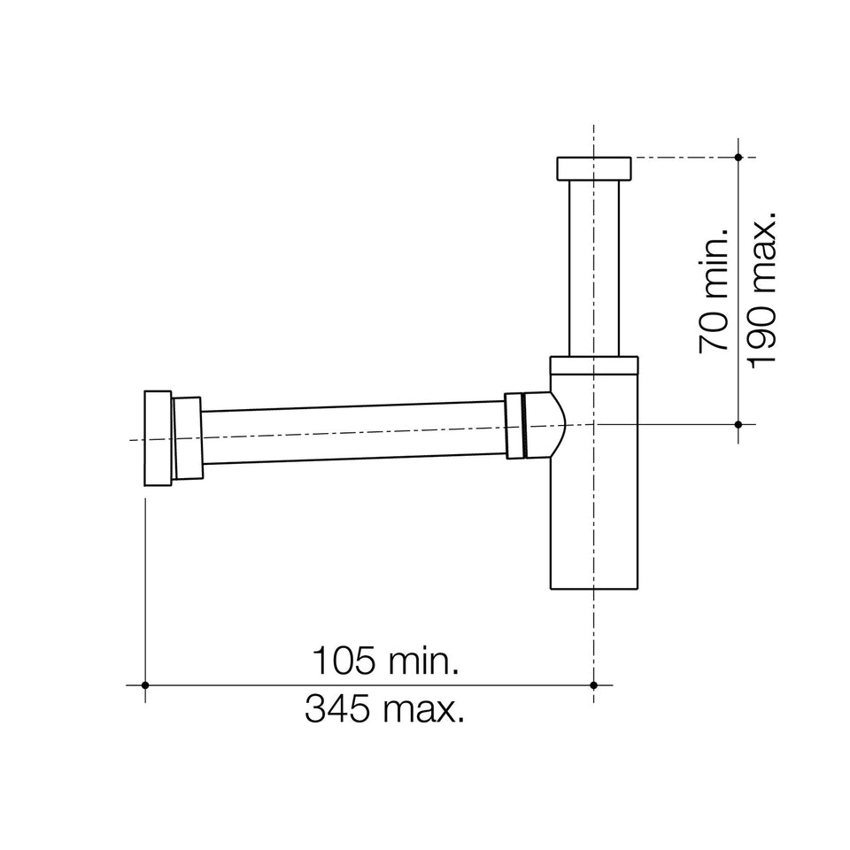 Caroma 40mm Bottle Trap - Brushed Bronze