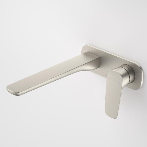Caroma Contura II 220mm Wall Basin/Bath Mixer - Brushed Nickel
