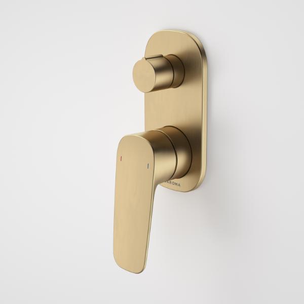 Caroma Contura II Bath/Shower Mixer with Diverter - Brushed Brass 849057BB