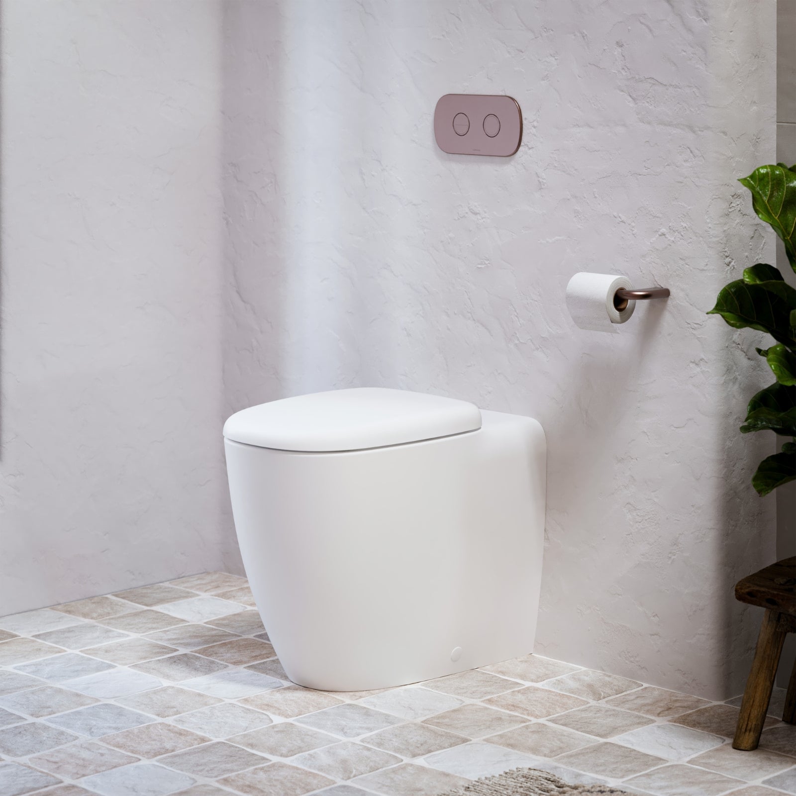 Lifestyle 1 Caroma Contura II Cleanflush Invisi Series II Wall Faced Suite - Matte White 848901MW - The Blue Space