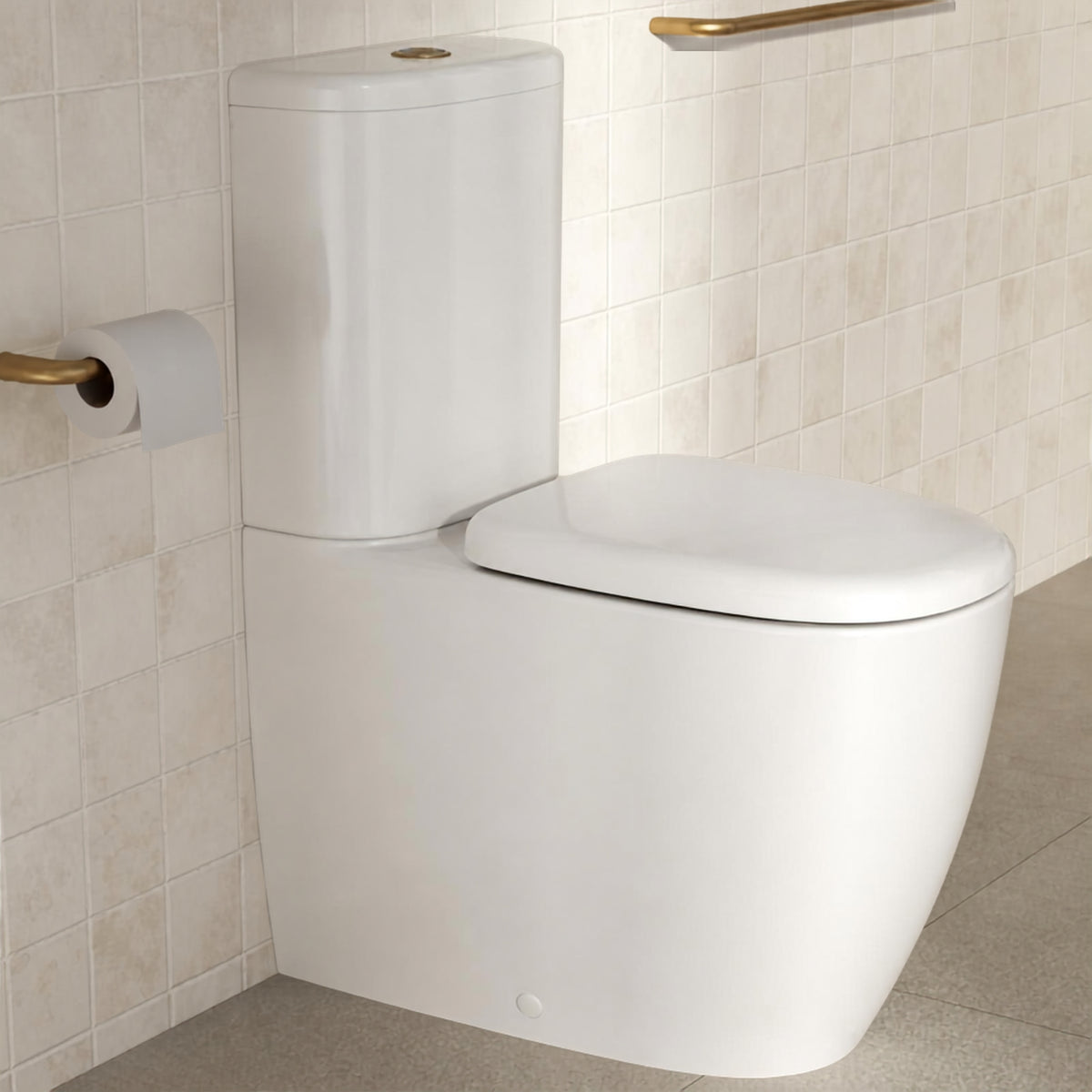 Caroma Contura II Cleanflush Wall Faced Close Coupled Suite - White 848801W - The Blue Space