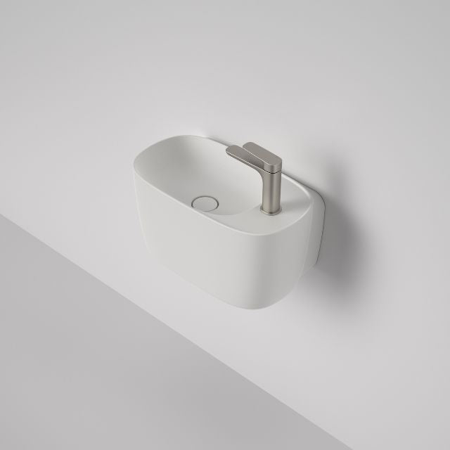 Caroma Contura II Pill Hand Wall Basin (1 Tap Hole) - Matte White 853710MW - The Blue Space