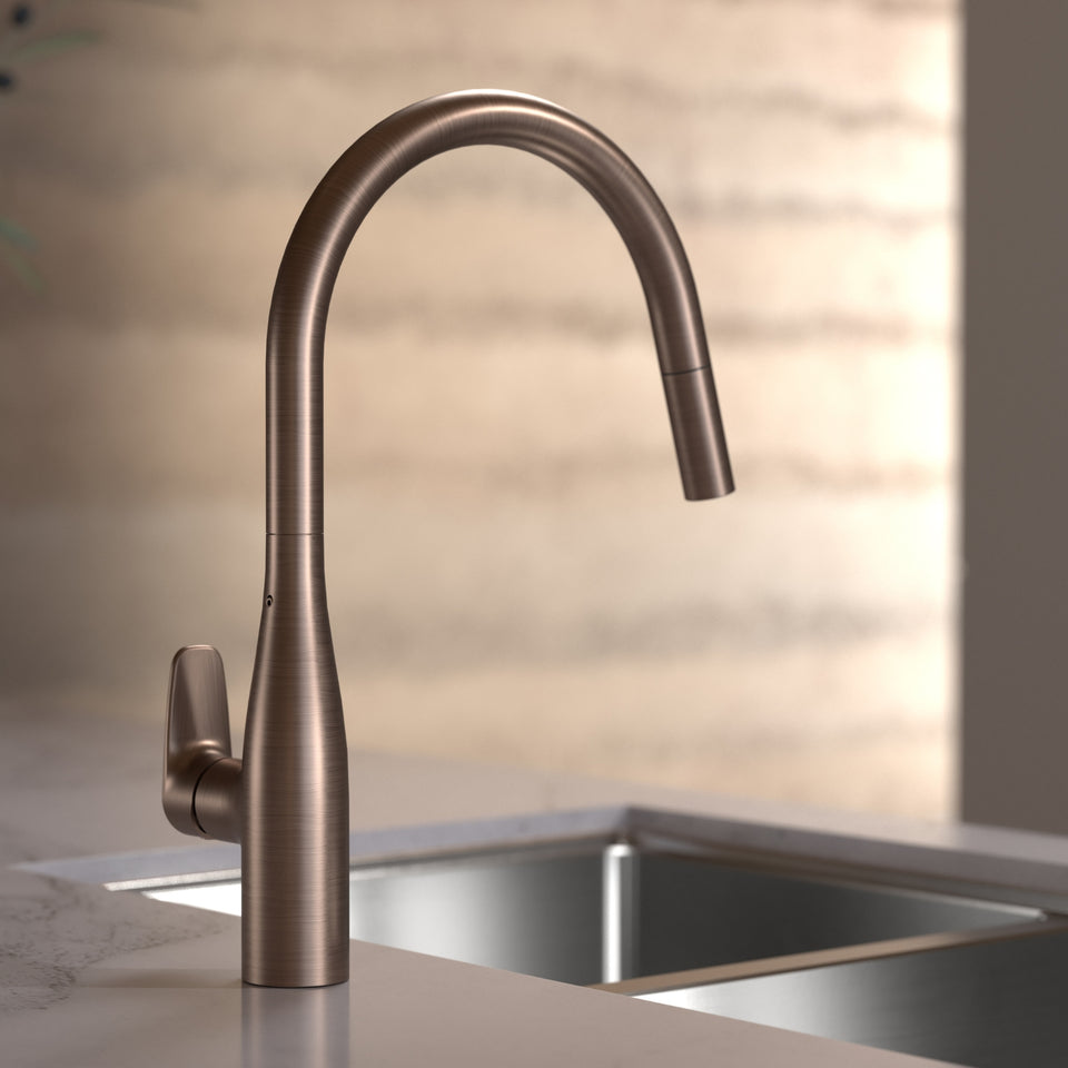 Caroma Contura II Pull Out Sink Mixer - Brushed Bronze
