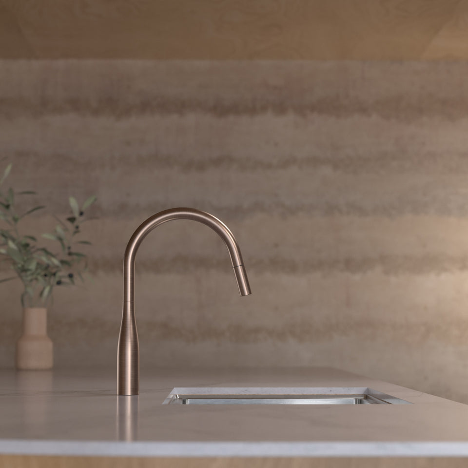 Caroma Contura II Pull Out Sink Mixer - Brushed Bronze