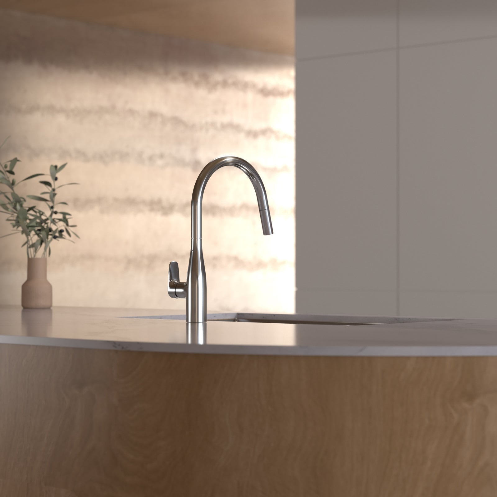 Lifestyle 5 Caroma Contura II Pull Out Sink Mixer - Chrome 849062C56AF - The Blue Space