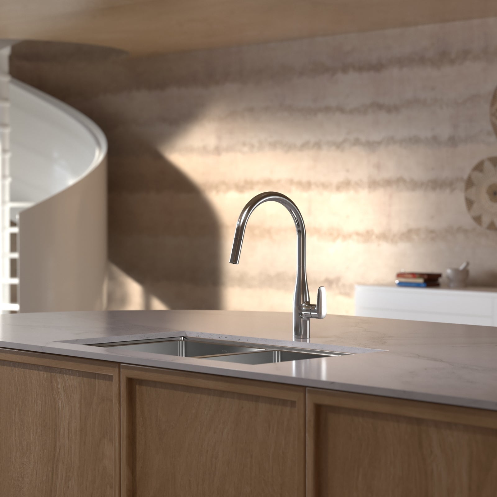 Lifestyle 6 Caroma Contura II Pull Out Sink Mixer - Chrome 849062C56AF - The Blue Space