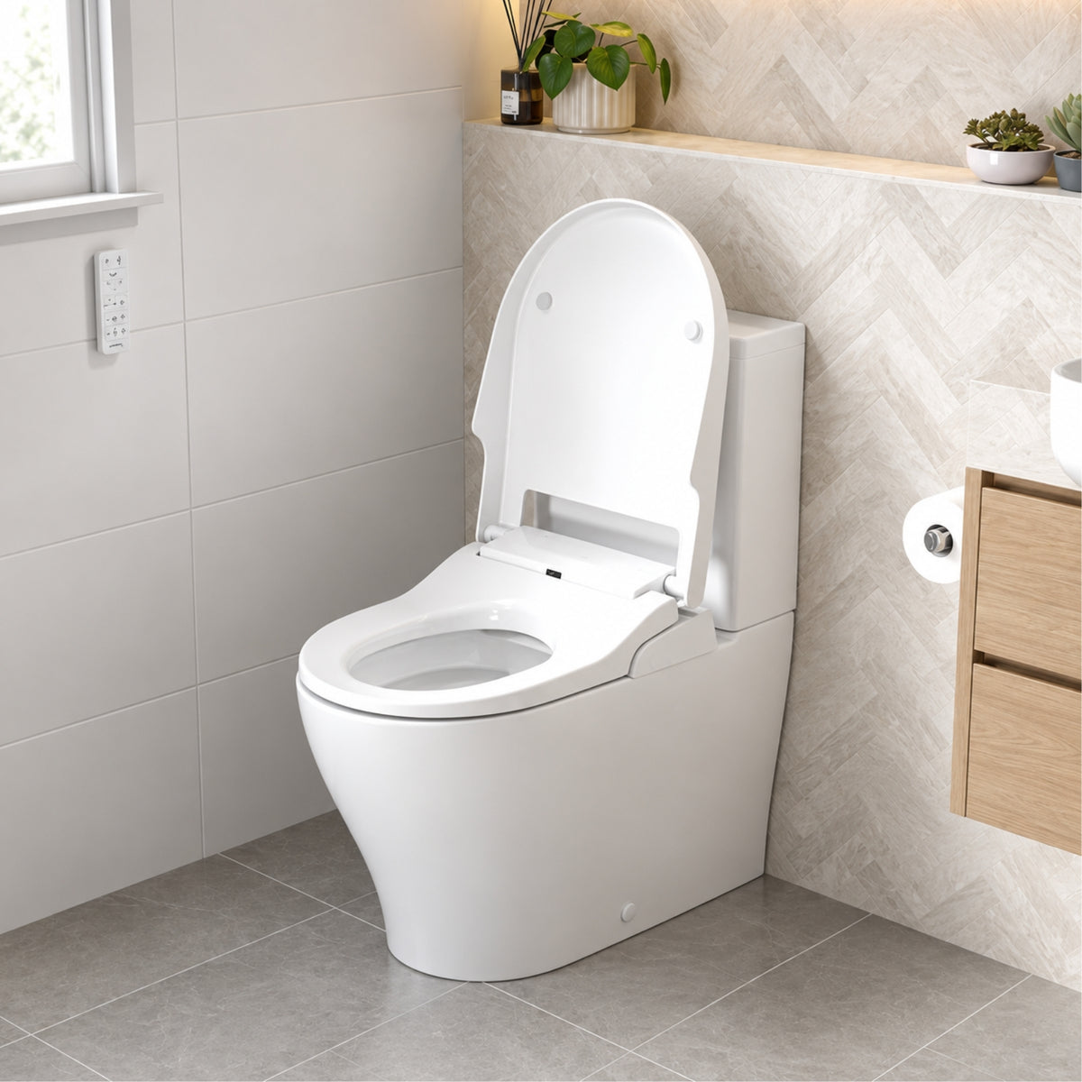 Open Caroma Electronic Bidet Seat 300070W - The Blue Space