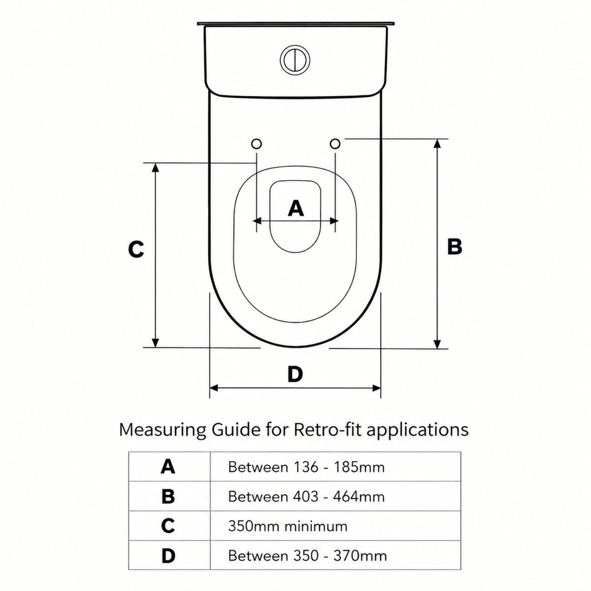 line Drawing 2 Caroma Electronic Bidet Seat 300070W - The Blue Space