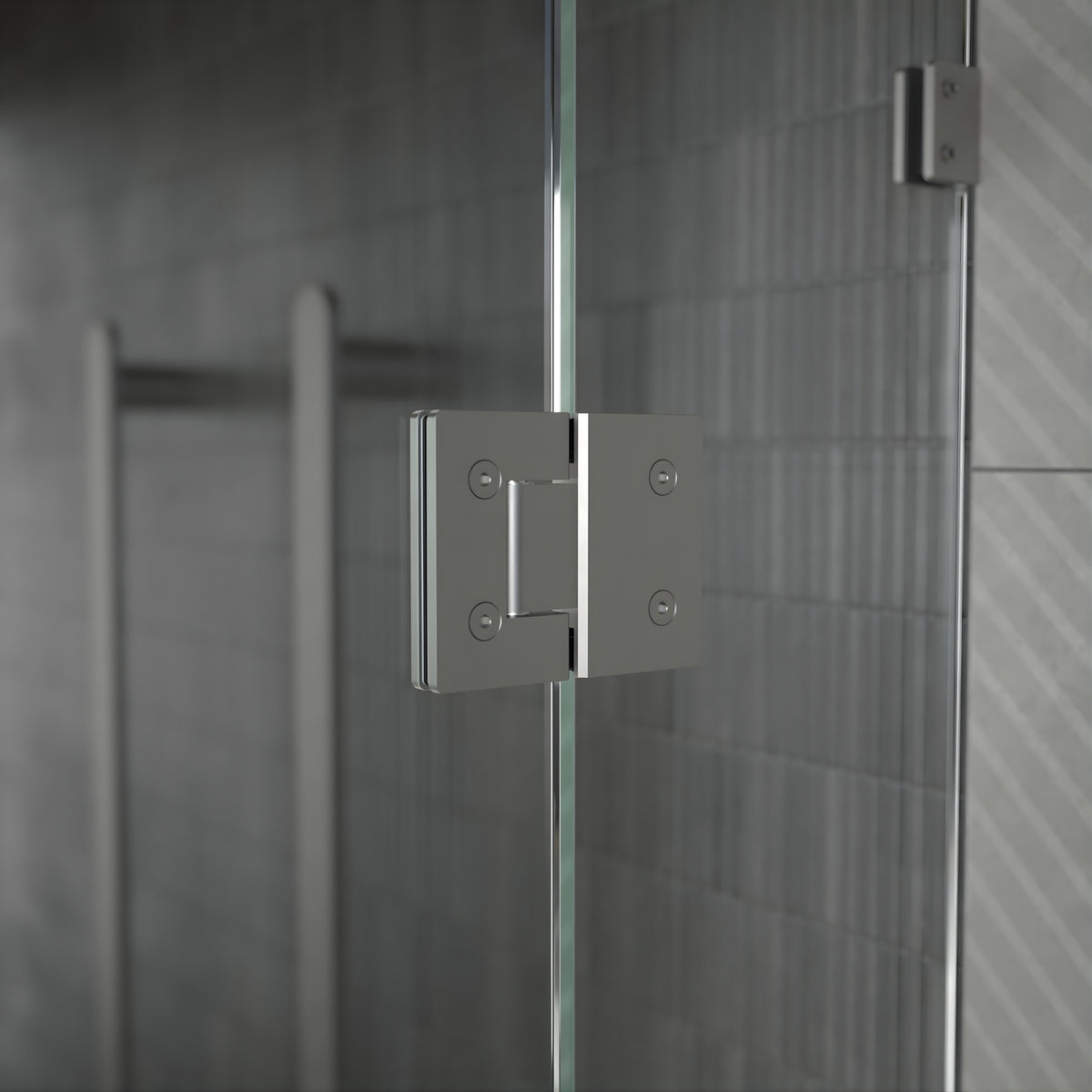 Lifestyle Caroma Glass to Glass Shower Door Hinge Polished Stainless Steel 14228016PSS - The Blue Space