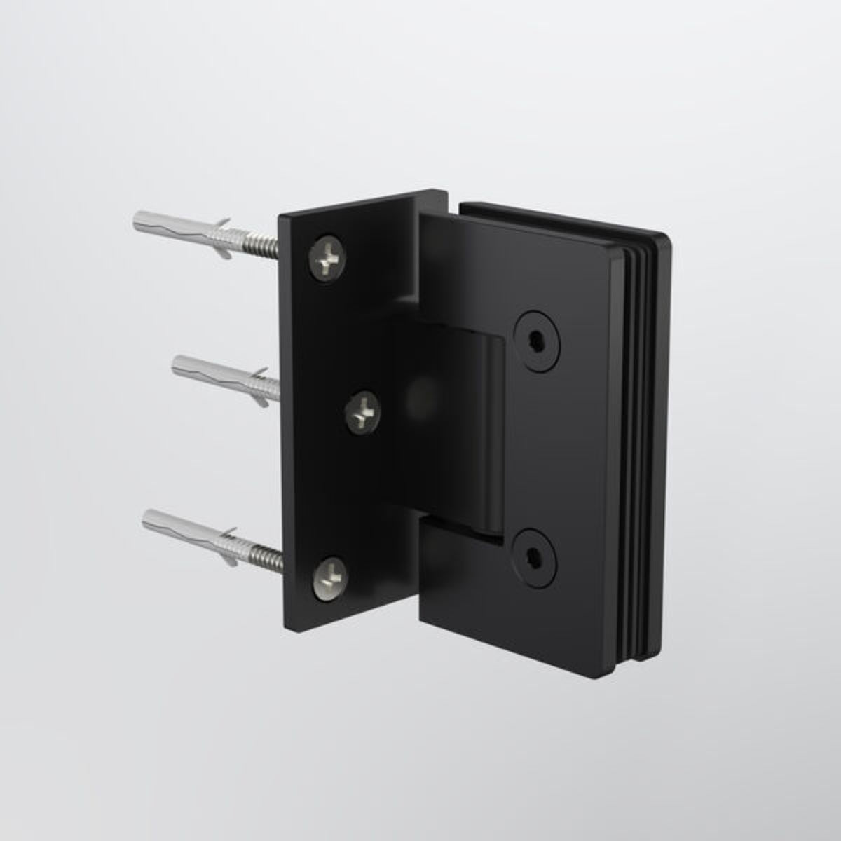 Back with Screw Caroma Glass to Wall Shower Door Hinge Matte Black 14228004B - The Blue Space