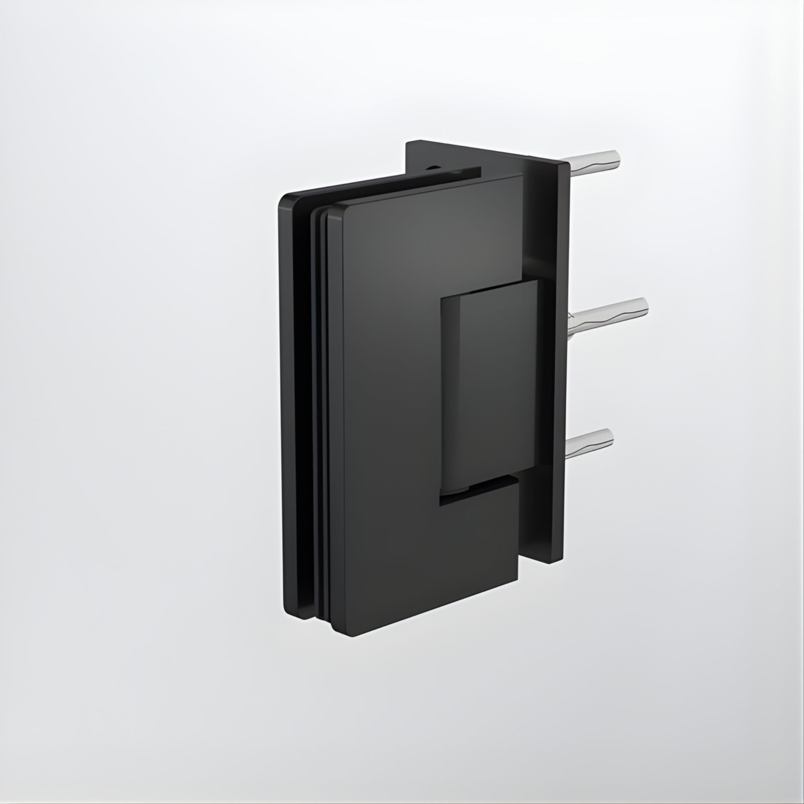 With Screw Caroma Glass to Wall Shower Door Hinge Matte Black 14228004B - The Blue Space