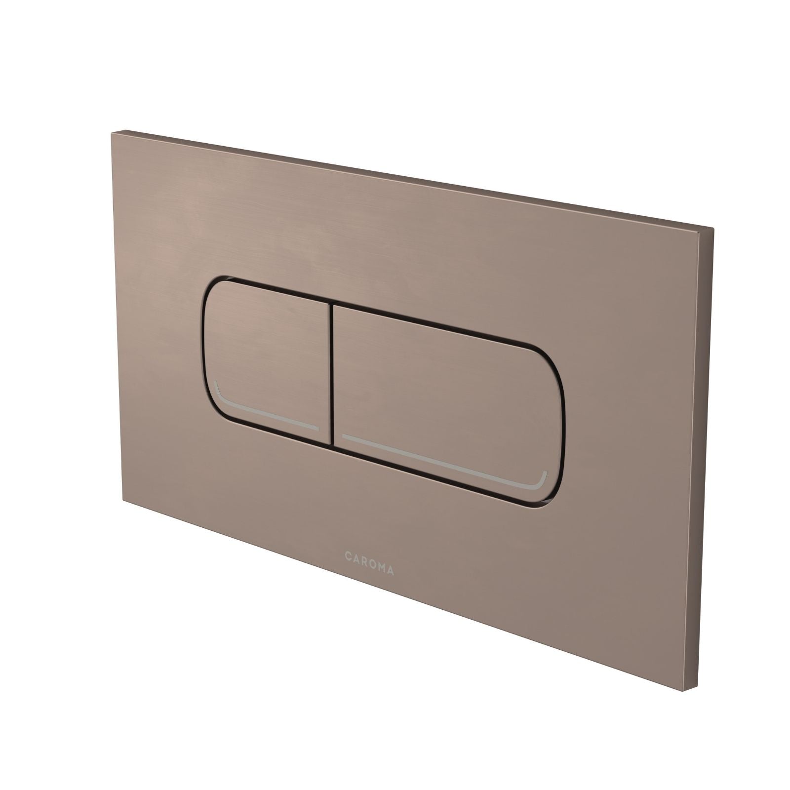 Angle Caroma Invisi Series II® Oval Dual Flush Plate & Buttons (Metal) Brushed Bronze 237078BBZ - The Blue Space