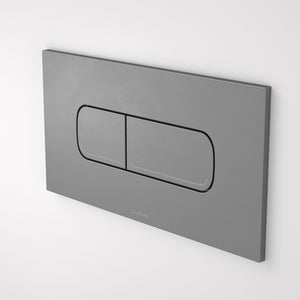 Caroma Invisi Series II® Oval Dual Flush Plate & Buttons (Metal) Gunmetal