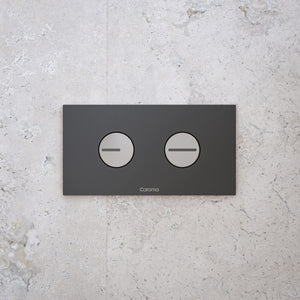 Caroma Invisi Series II Round Dual Flush Plate & Buttons - Dark Grey
