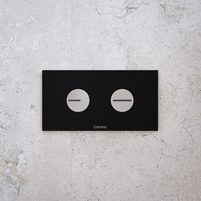 Caroma Invisi Series II Round Dual Flush Plate Buttons | The Blue Space