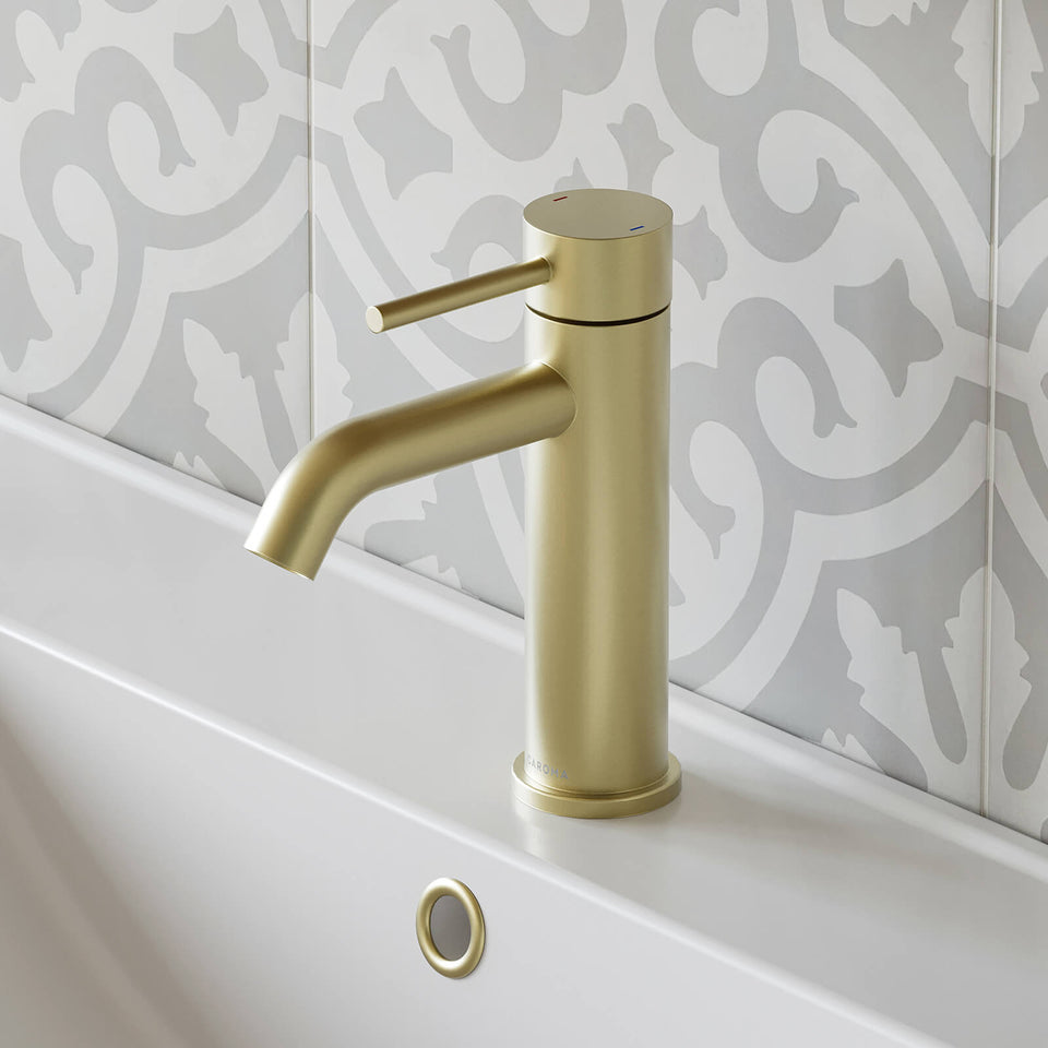 Caroma Liano II Basin Mixer Brushed Brass