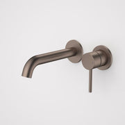 Caroma Liano II 175mm Wall Basin/Bath Mixer Separate Backplate - Brushed Bronze - Full Kit