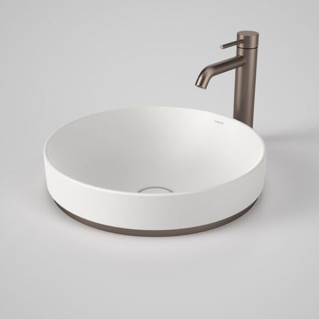 Caroma Liano II 400mm Round Basin Dress Ring with Basin - PVD Brushed Bronze 687032BBZ - The Blue Space
