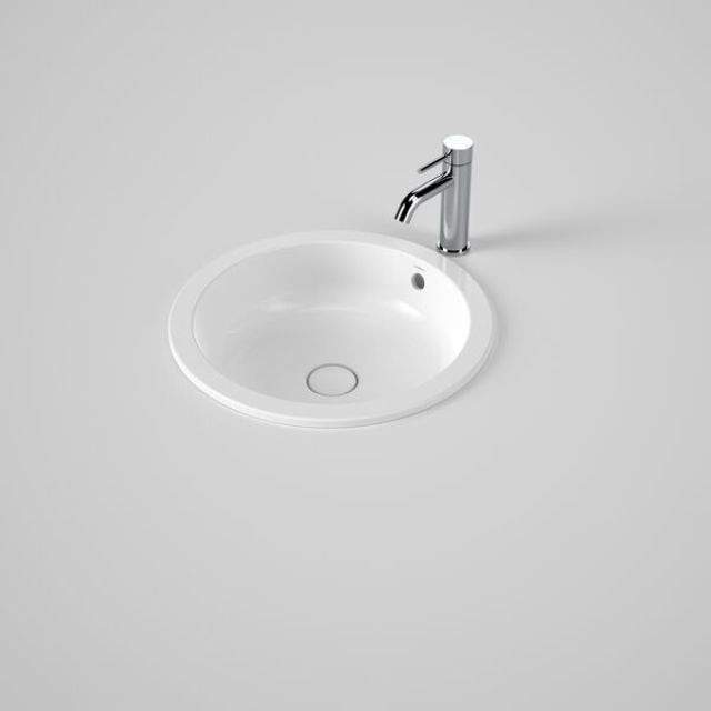 Caroma Liano II 440mm Round Under/Over Counter Basin - White (with Overflow) 852605W - The Blue Space