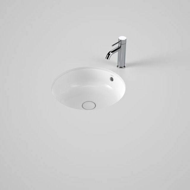 Under Caroma Liano II 440mm Round Under/Over Counter Basin - White (with Overflow) 852605W - The Blue Space