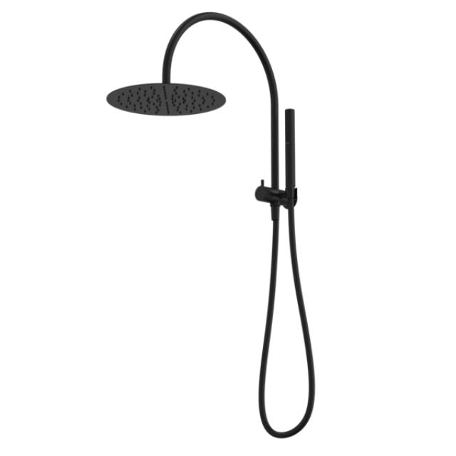 Angle Caroma Liano II Compact Twin Shower with Overhead - Black 96472B33A - The Blue Space