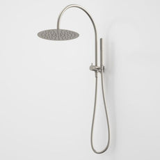 Caroma Liano II Compact Twin Shower with Overhead - Brushed Nickel 96472BN33A - The Blue Space