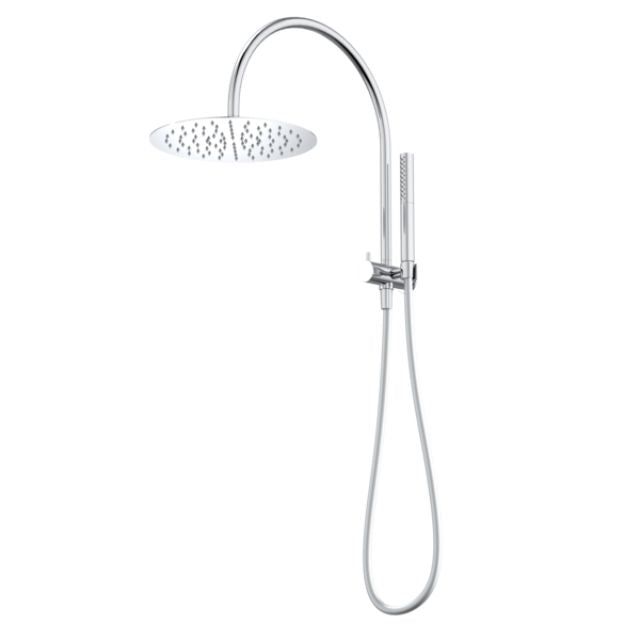 Angle Caroma Liano II Compact Twin Shower with Overhead - Chrome 96472C33A - The Blue Space