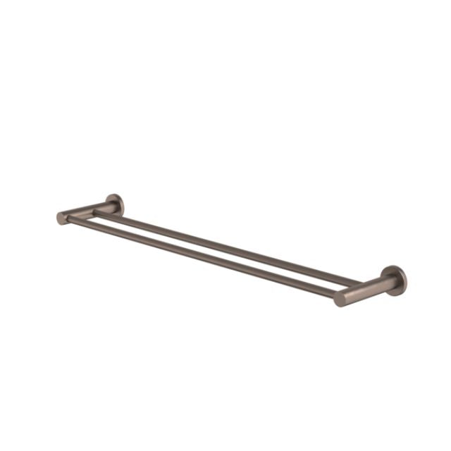 Angle Caroma Liano II Double Towel Rail 640mm - Brushed Bronze 96447BBZ - The Blue Space