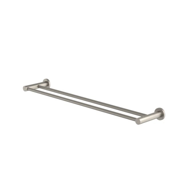 Angle Caroma Liano II Double Towel Rail 640mm - Brushed Nickel 96447BN - The Blue Space